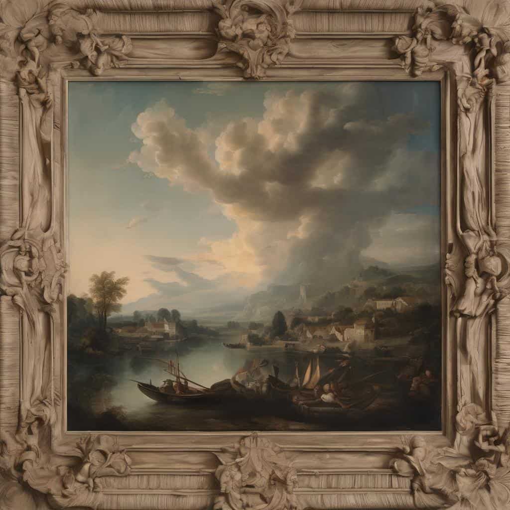 Όμορφη λάδι πίνακας με περιβάλλον και τέχνη, δημιουργίες με μήνυμα για το περιβάλλον, φυσικό τοπίο και ιστορική αισθητική.